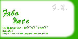 fabo mate business card